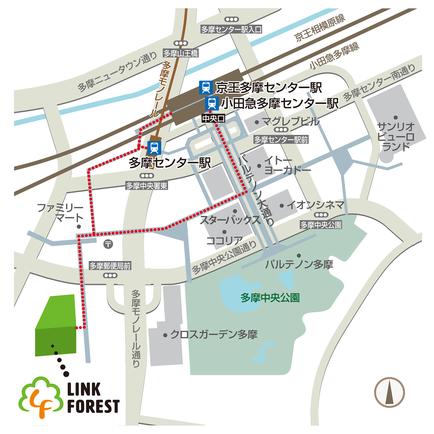 会場への案内図