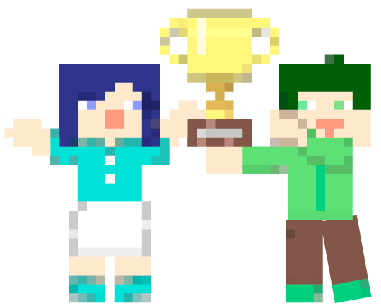 受賞イメージ（人・トロフィー）